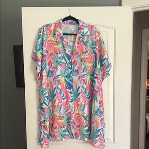 Colorful Tropical Bathing suit cover up